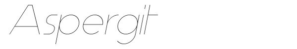 Aspergit font preview